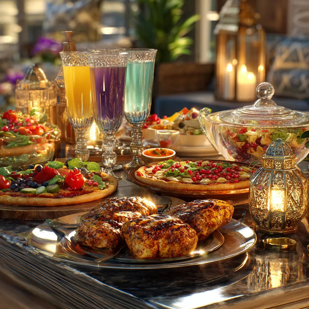 Egyptian mezze spread