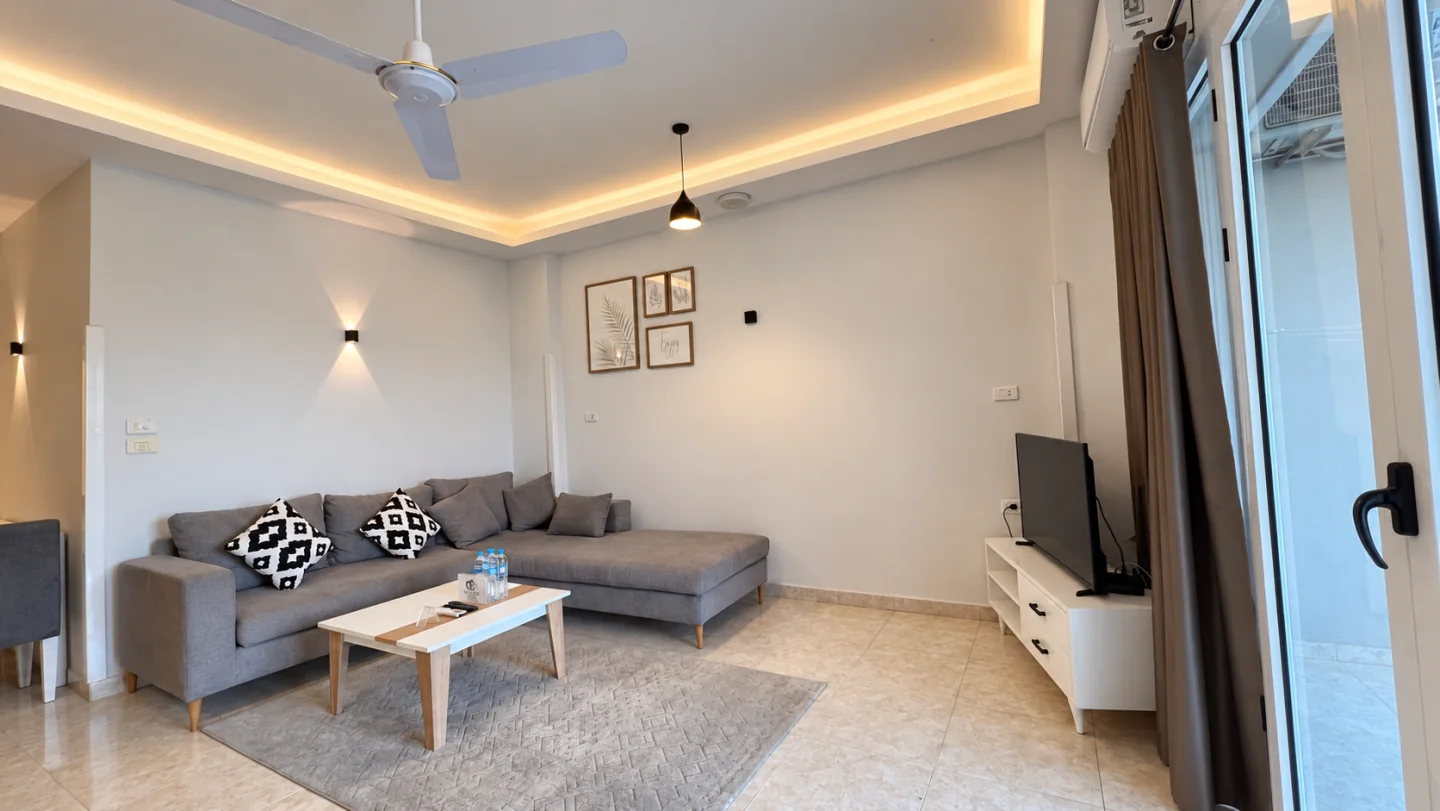 Living room opening onto the balcony