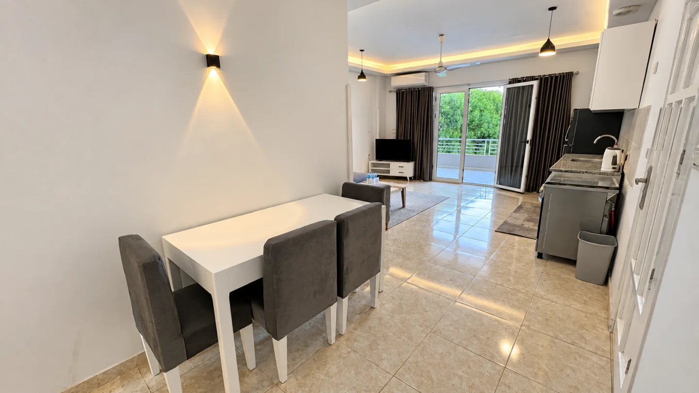 Dining area beside the living room